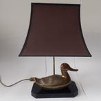 Vintage tafellamp eend vogel zwart goud, Huis en Inrichting, Lampen | Tafellampen, Ophalen