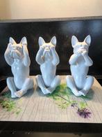 3 beelden Oren, zien en zwijgen grote 25 cm, Ophalen of Verzenden, Zo goed als nieuw, Dier