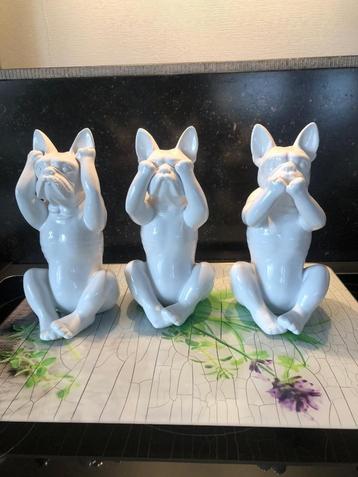 3 beelden Oren, zien en zwijgen grote 25 cm beschikbaar voor biedingen