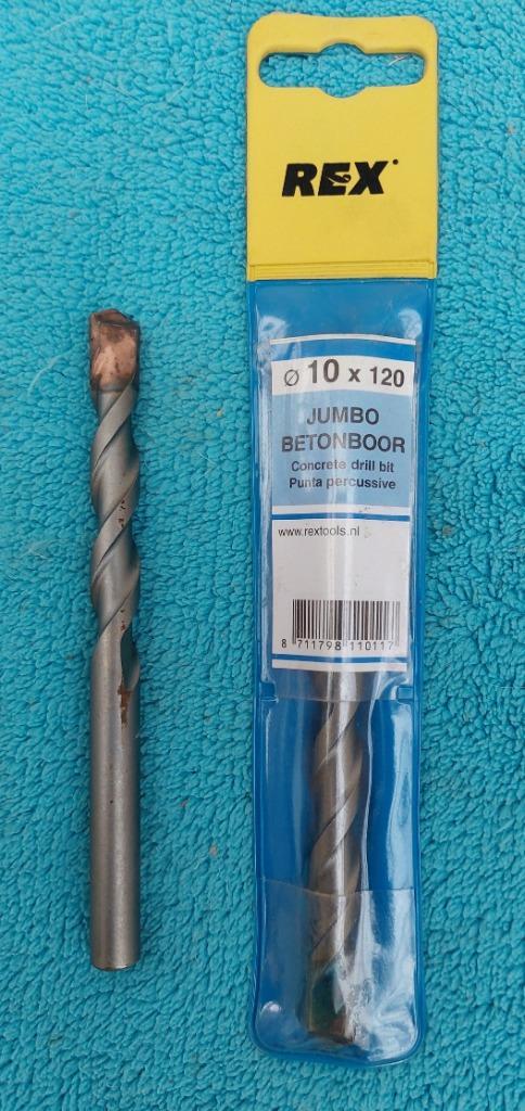 Betonboor dia 10x120- 10x200 cilindrische schacht (geen SDS), Doe-het-zelf en Bouw, Gereedschap | Machine-onderdelen en Toebehoren