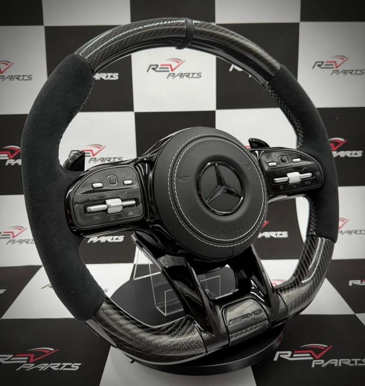Mercedes alcantara carbon stuur compleet AMG, Auto-onderdelen, Besturing, Mercedes-Benz, Nieuw, Ophalen of Verzenden