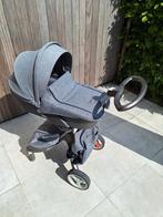 Stokke Xplory wandelwagen Grey Melange - volledige set, Kinderen en Baby's, Ophalen, Zo goed als nieuw, Voetenzak