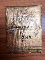 Etiket: 1992 bordeaux de la Croix golden label, Gebruikt, Ophalen of Verzenden
