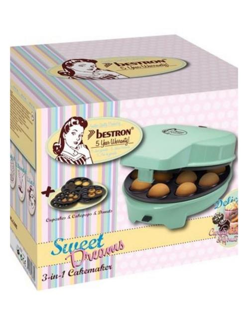 BESTRON 3-IN-1 CAKEMAKER. CUPCAKES/ DONUTS/ CAKEPOPS. NEW!, Hobby en Vrije tijd, Taarten en Cupcakes maken, Nieuw, Overige typen