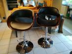 2 barstoelen, Huis en Inrichting, Barkrukken, Ophalen, Gebruikt, In hoogte verstelbaar, Metaal