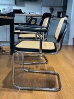 4 chaises rétro style Cesca / 4 stoelen retro Cesca-stijl, Huis en Inrichting, Stoelen, Ophalen, Zwart, Nieuw, Vier