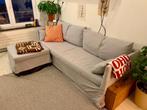Canapé-lit 3 places gris clair avec coffre de rangement, Maison & Meubles, Enlèvement, Utilisé, Deux personnes, Gris