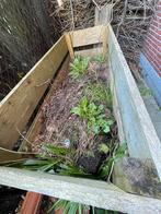 Gratis compost + evt bak, Tuin en Terras, Bloembakken en Plantenbakken, Gebruikt, Rechthoekig, Hout, Ophalen