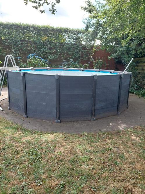 Intex zwembad 488 cm met pvc omkasting, Tuin en Terras, Zwembaden, Gebruikt, Ophalen