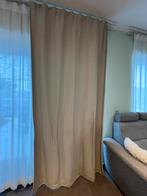 Beige verduisterende gordijnen, Huis en Inrichting, Stoffering | Gordijnen en Lamellen, Ophalen, Zo goed als nieuw, Beige