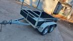 Remorque double essieux 750kg 2,m/1,30cm, Enlèvement, Comme neuf