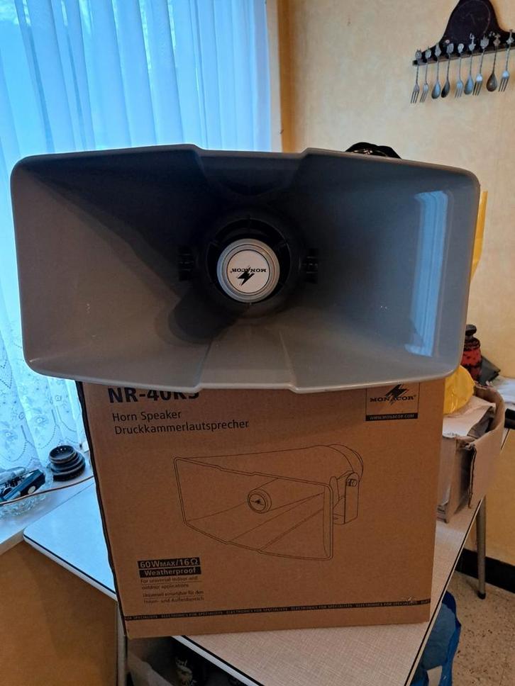 Luidsprekers - Drukkamerluidspreker Monacor NR-40KS - Nieuw, TV, Hi-fi & Vidéo, Enceintes, Neuf, 60 à 120 watts, Enlèvement