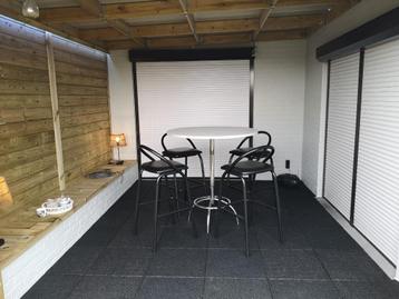 Rubber tegels 100x100x2,5cm indoor/outdoor