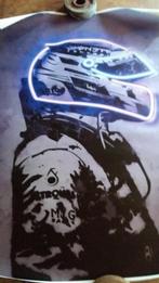 Lewis Hamilton stoffen paal voor neonhelm, Ophalen of Verzenden, Nieuw, Poster, Plaatje of Sticker