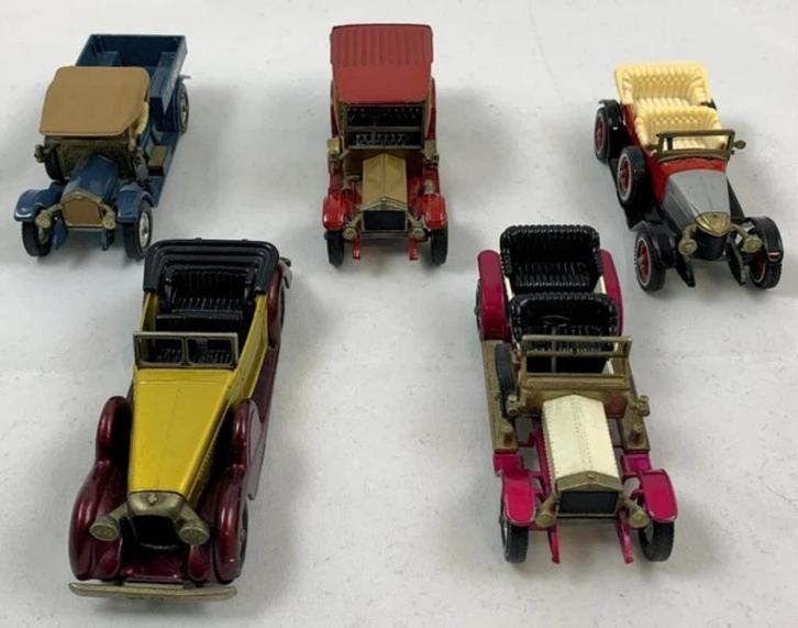 Matchbox Models of Yesteryear set van 5 stuks auto’s metaal, Hobby en Vrije tijd, Modelauto's | Overige schalen, Zo goed als nieuw