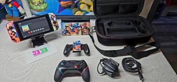 Nintendo Switch-console: aangepaste stick + man.s.f + game e beschikbaar voor biedingen