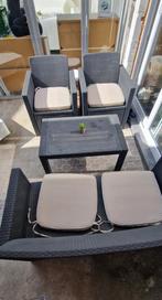 Mooi Tuinsetje compleet., Tuin en Terras, Ophalen, 4 zitplaatsen, Kunststof, Gebruikt