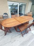 Teakhouten tuintafels, Tuin en Terras, Tuintafels, Ophalen, Zo goed als nieuw, Ovaal, Teakhout