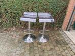 Barstoelen 2 stuks 15€, Enlèvement, Utilisé, Métal, Avec repose-pieds
