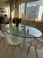 Glazen tafel/glass table FIAM Italia, Huis en Inrichting, Tafels | Eettafels, Ophalen, Gebruikt, 100 tot 150 cm, Art deco