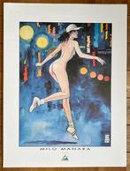 Manara, offsetposter, naakte hardloopvrouw 60 x 80, Boeken, Manara, Zo goed als nieuw, Eén stripboek, Verzenden