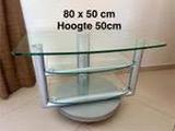 Luxe tv tafel in glas Braga beschikbaar voor biedingen