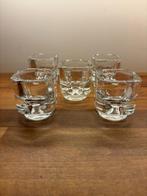 Vintage schnapsglazen, kaarshouder, eierdop, Verzamelen, Ophalen of Verzenden, Gebruikt, Kristal, Glas of Glazen