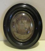 Antieke haarkader, haarwerk, 3D memento mori /357, Verzenden