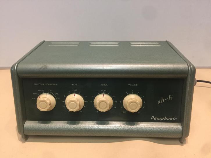 Pamphonic 1003 lampenversterker van 1955 in spelende staat ., Antiek en Kunst, Antiek | Tv's en Audio, Ophalen of Verzenden