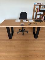 Massief eiken bureau, Huis en Inrichting, Bureaus, Ophalen, Zo goed als nieuw, Bureau