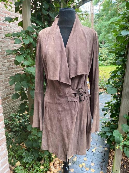 Suite 412 by Oakwood bruin daim manteltje - M, Kleding | Dames, Jasjes, Kostuums en Pakken, Zo goed als nieuw, Jasje, Maat 38/40 (M)