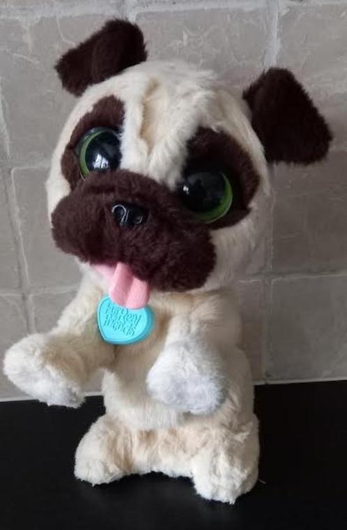 Furreal friends springende mopshond, Kinderen en Baby's, Speelgoed | Knuffels en Pluche, Zo goed als nieuw, Hond, Ophalen of Verzenden
