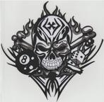 Skull 8 Ball Dice stoffen opstrijk patch embleem #28, Neuf