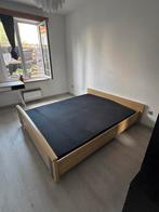 GRATIS BED (3545 HALEN), Huis en Inrichting, Slaapkamer | Bedden, Ophalen, Gebruikt, Bruin, Tweepersoons