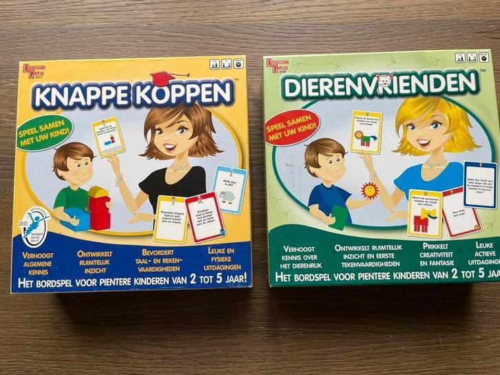University Games : Dierenvrienden en Knappe Koppen, Hobby en Vrije tijd, Gezelschapsspellen | Kaartspellen, Zo goed als nieuw