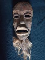 Handgesneden Afrikaans masker met baard, Antiek en Kunst, Ophalen of Verzenden