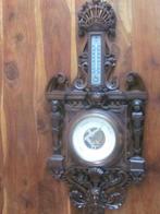 Baromètre ancien XIXème bois sculpté Belzébuth Gothique, Audio, Tv en Foto, Ophalen, Barometer