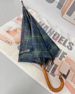 Antieke paraplu van Echt hout houten antiek vintage Paraplu, Ophalen of Verzenden, Zo goed als nieuw, Blauw