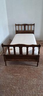lit 90 x 200 cm + sommier lattoflex + matelas, 90 cm, Une personne, Brun, Enlèvement