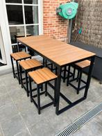 Bartafel voor 6 personen met bijhorende barkrukken, Ophalen, Zo goed als nieuw