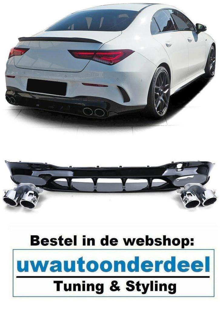 Diffuser Uitlaat Dubbel Chrome Voor Mercedes CLA C118 AMG Lo, Auto diversen, Tuning en Styling, Verzenden
