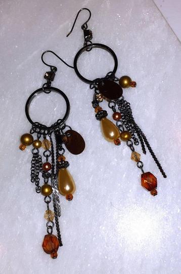 oorbellen chandelier boho bruin en oranje Lovisa beschikbaar voor biedingen