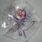 Ecuelle en verre fleurs floral violet 20 cm, Envoi, Autres formes, Balance, Neuf