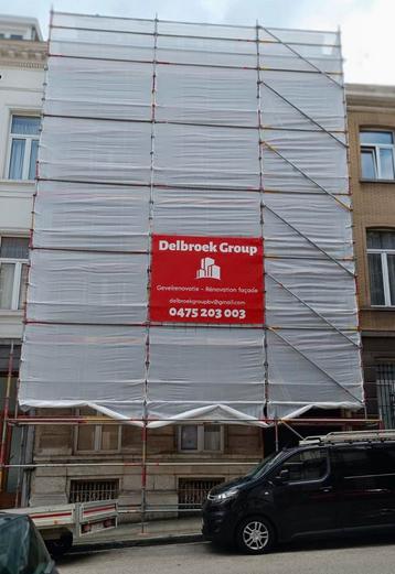 Rénovation façade Bruxelles Delbroek Group 