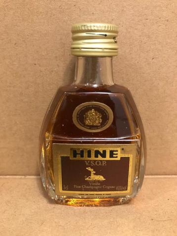 Hine - V.S.O.P. - Mignonnette d'alcool - 3 cl - France, Enlèvement ou Envoi, France, Autres types, Pleine
