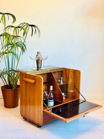 Vintage minibar / trolley jaren 50/60 beschikbaar voor biedingen