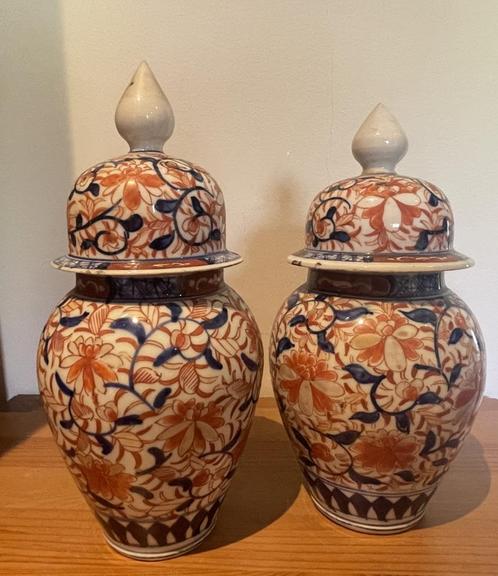 Set van 2 gember potten (vermoedelijk Japans), Antiek en Kunst, Curiosa en Brocante, Ophalen