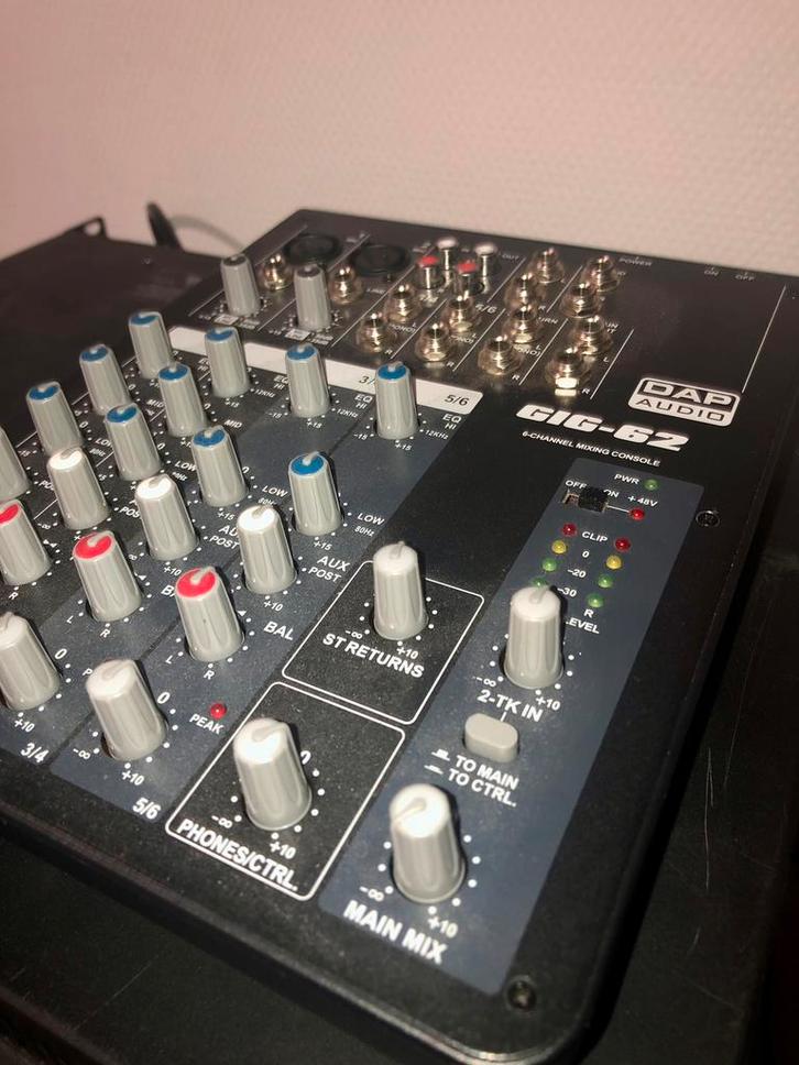 DAP Audio GIG-62 Mixer!, TV, Hi-fi & Vidéo, Enceintes, Comme neuf, Enlèvement