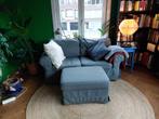 Tweezit sofa met poef - Ektorp, 150 tot 200 cm, Ektorp, Gebruikt, 75 tot 100 cm