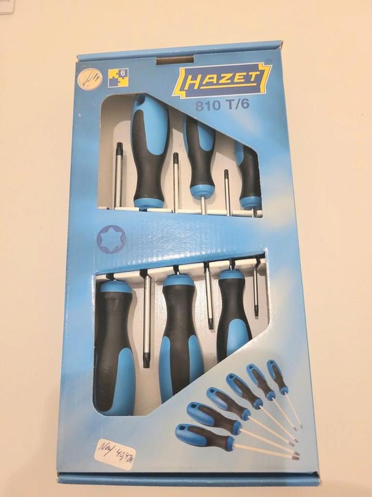 Hazet Jeu de tournevis Torx : T10, T15, T20, T25, T27, T30, Doe-het-zelf en Bouw, Gereedschap | Handgereedschap, Zo goed als nieuw